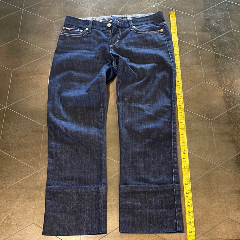 Straight leg blue jeans size 24 w/ 31” L.